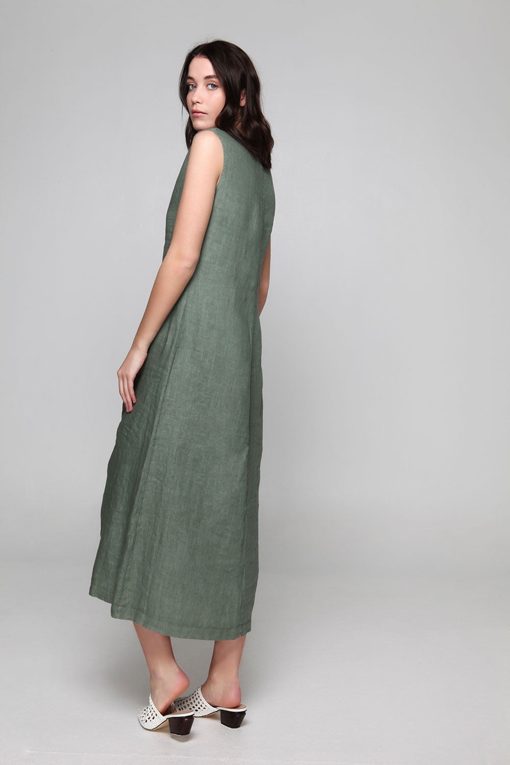 Linen Dress With Meander – PLS Fashion