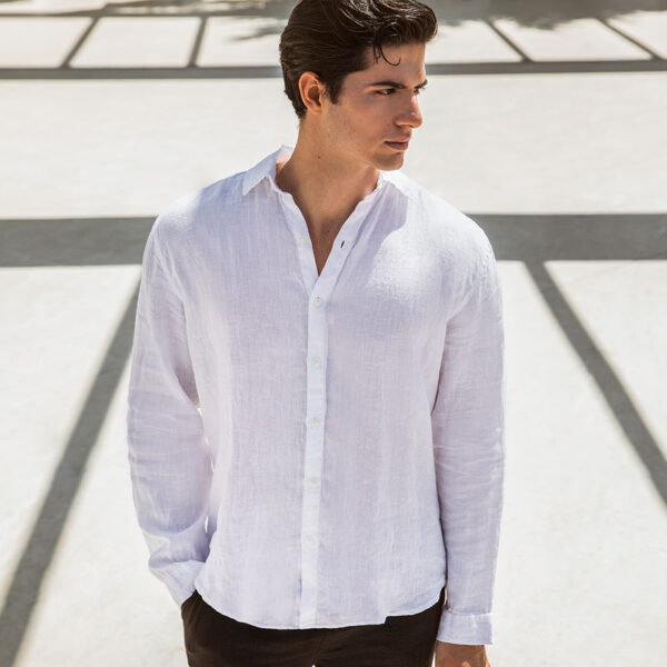 Linen slim fit shirt