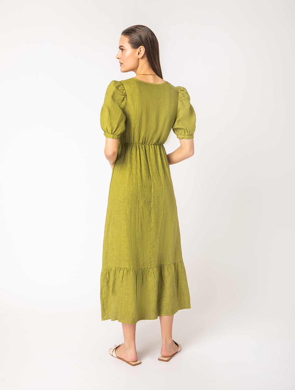 Linen midi dress – PLS Fashion