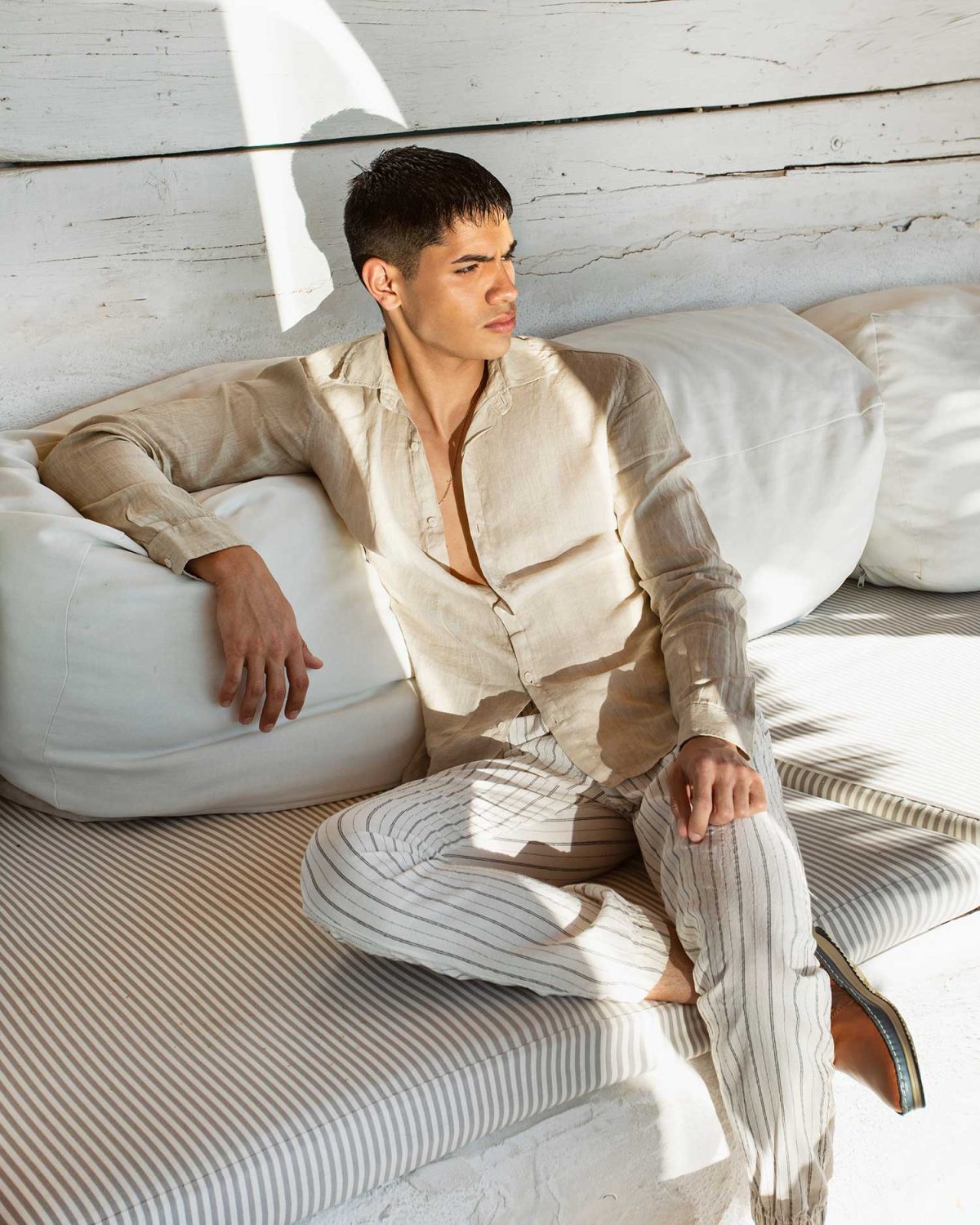Linen slim fit shirt