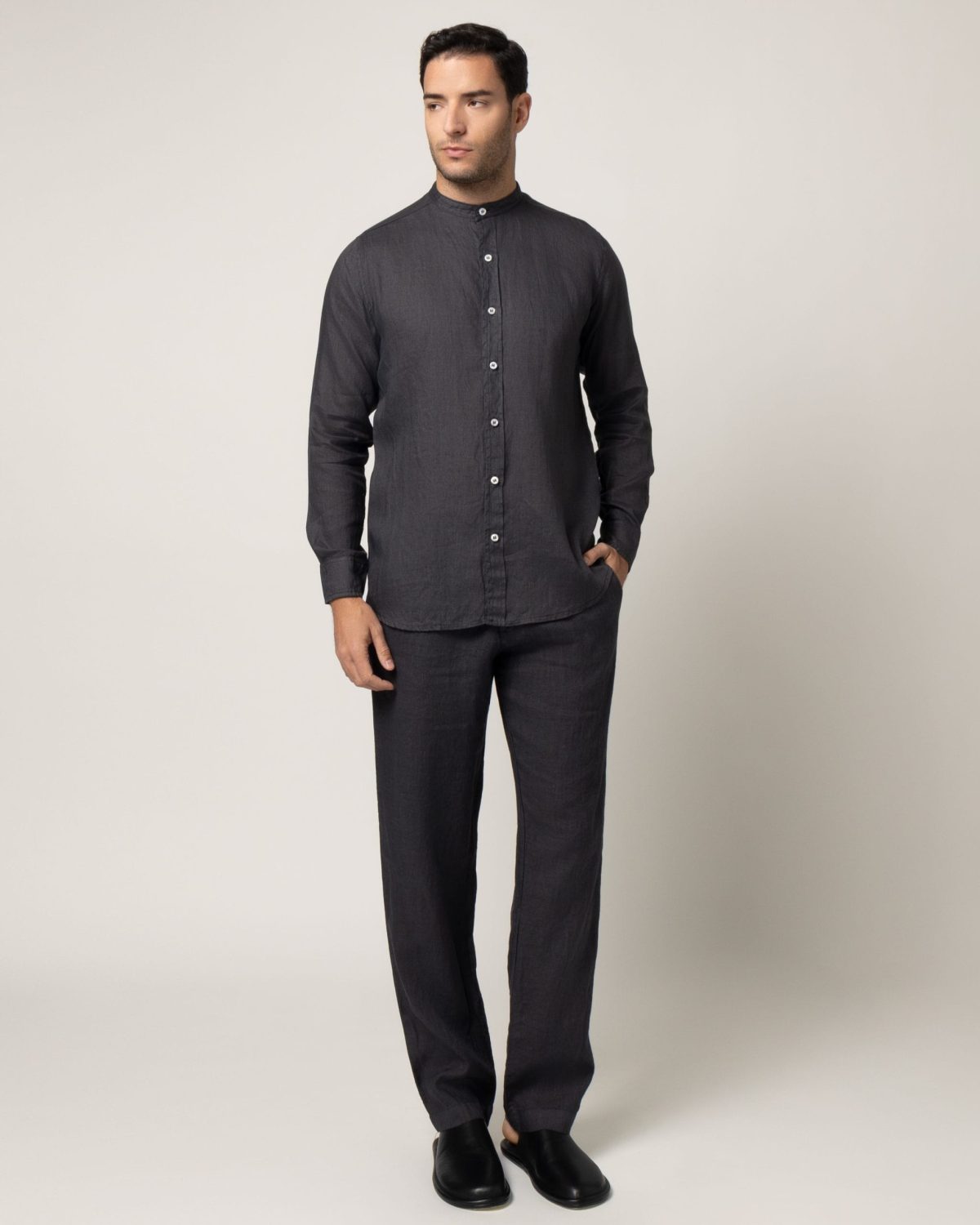 Regular fit Mao Collar Shirt