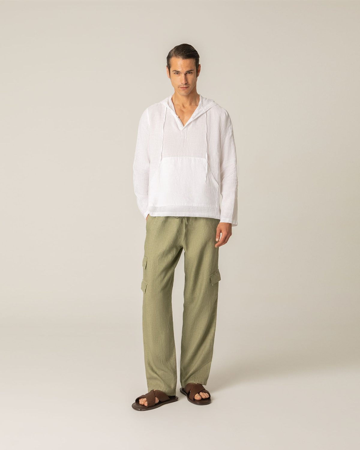Linen cargo pants