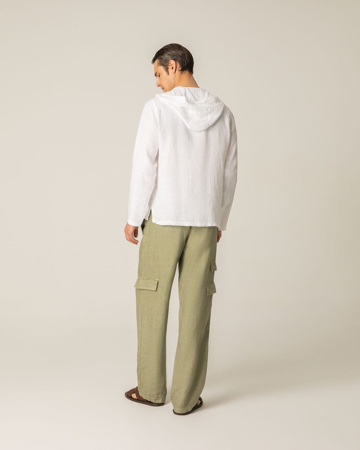 Linen cargo pants