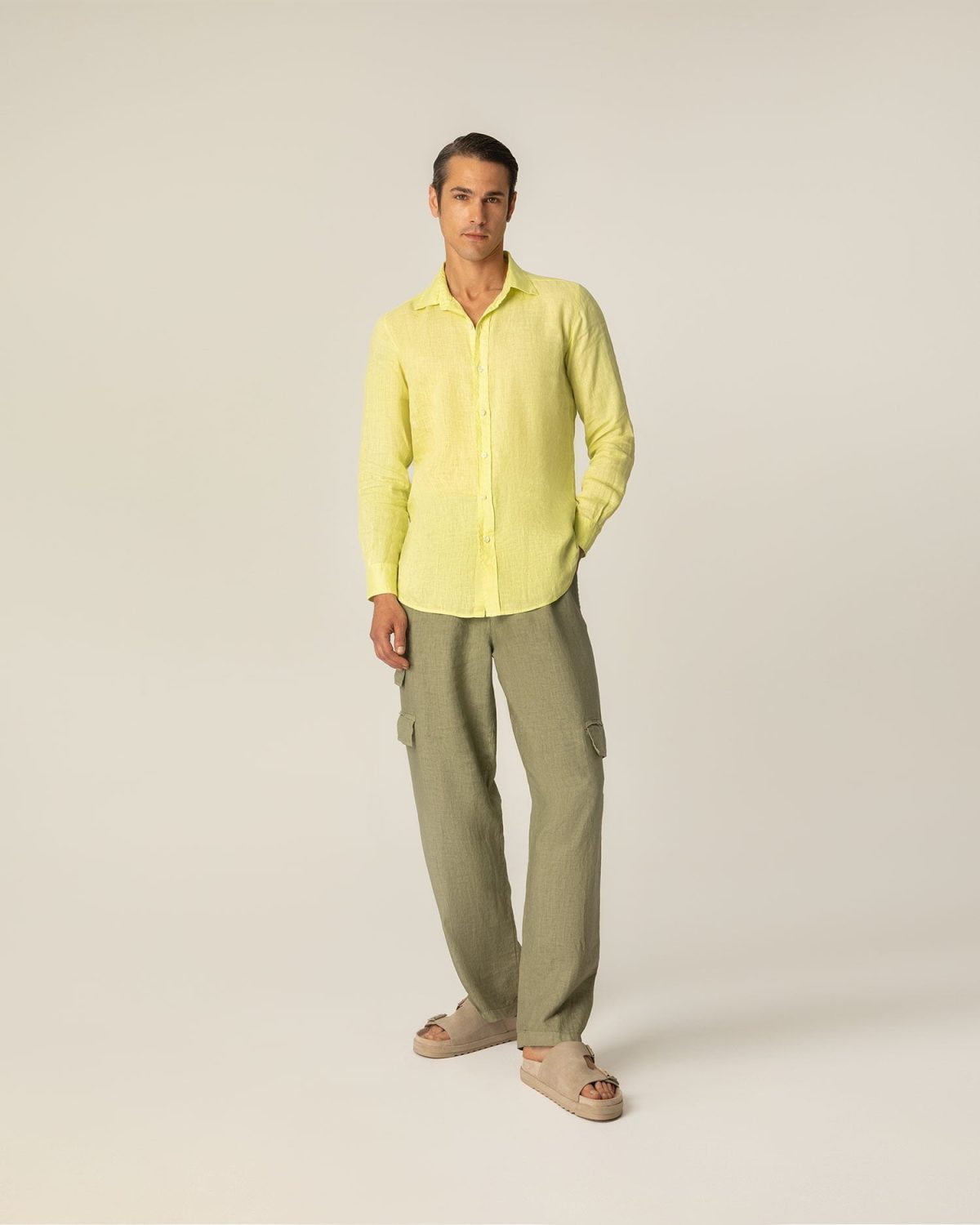 Linen cargo pants