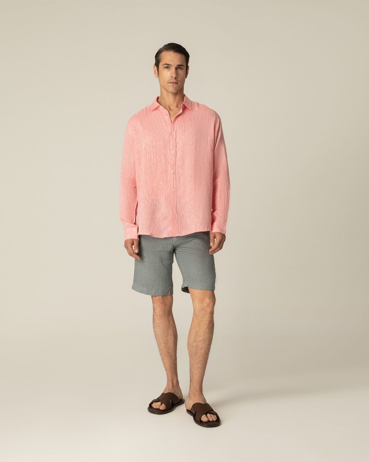 Linen melange shirt