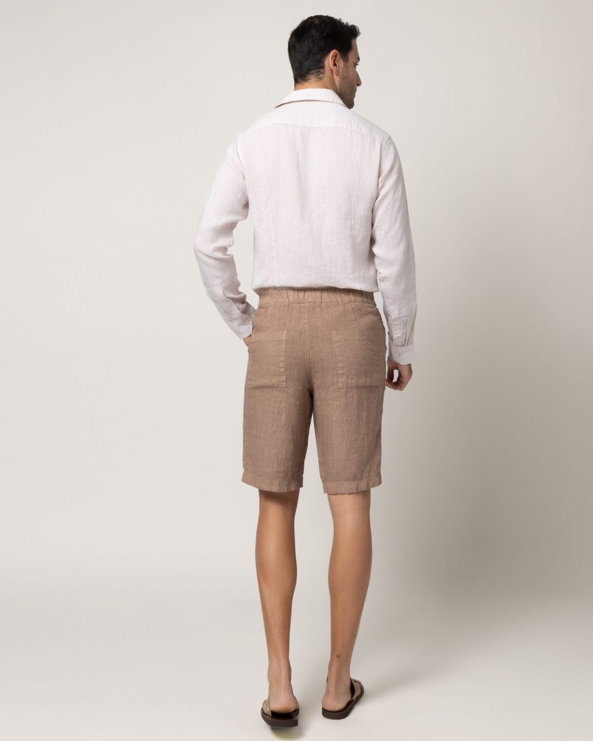 Linen bermuda shorts