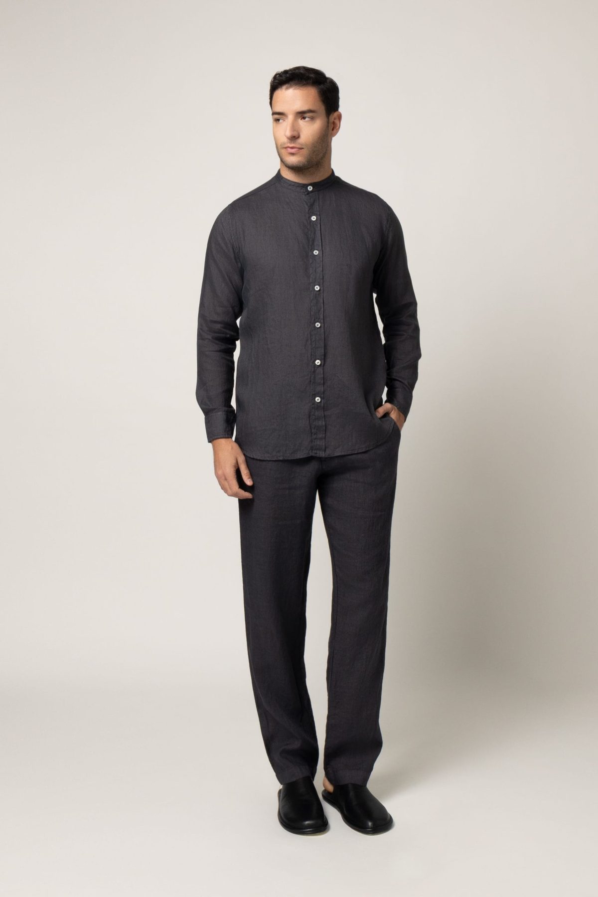 Regular fit Mao Collar Shirt