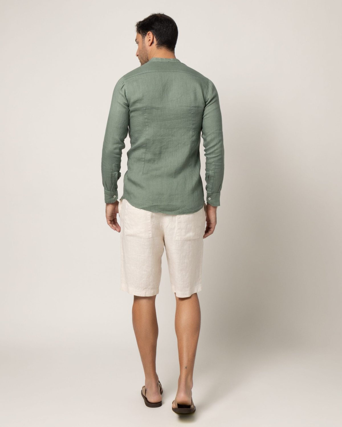 Linen bermuda shorts
