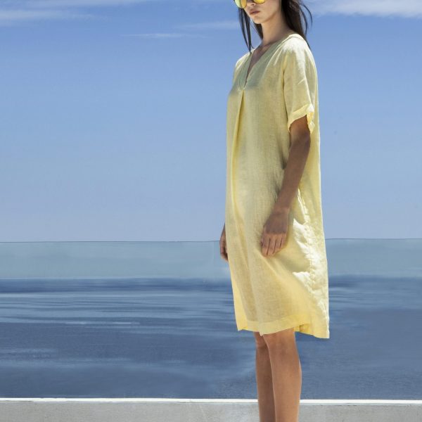 Linen Relaxed V-Neck Dress Linen Relaxed V-Neck Dress