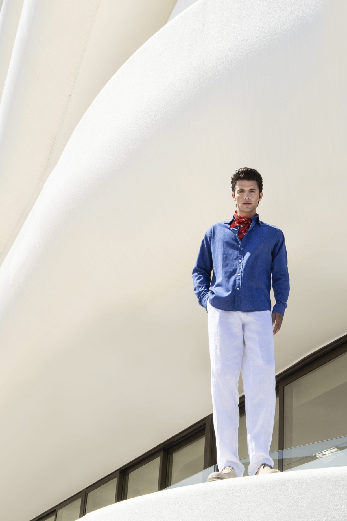 Linen Trousers With Elastic Waist