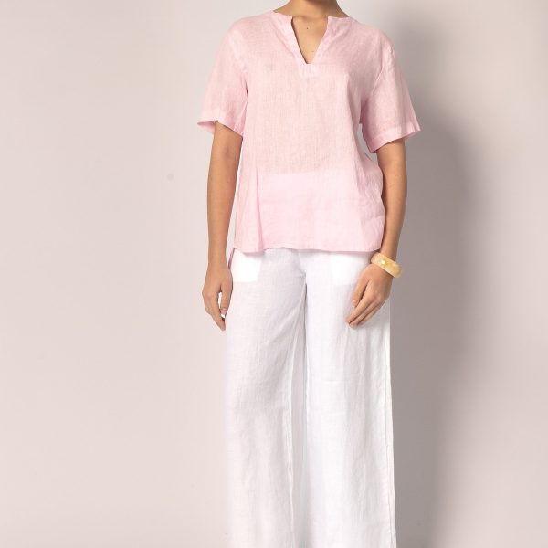 Linen Relaxed V-Neck Top Linen Relaxed V-Neck Top